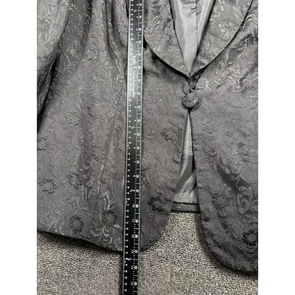 St. Anthony Evening Blazer Jacket Womens Size 16W Black Floral One Button Casual - Picture 5 of 6